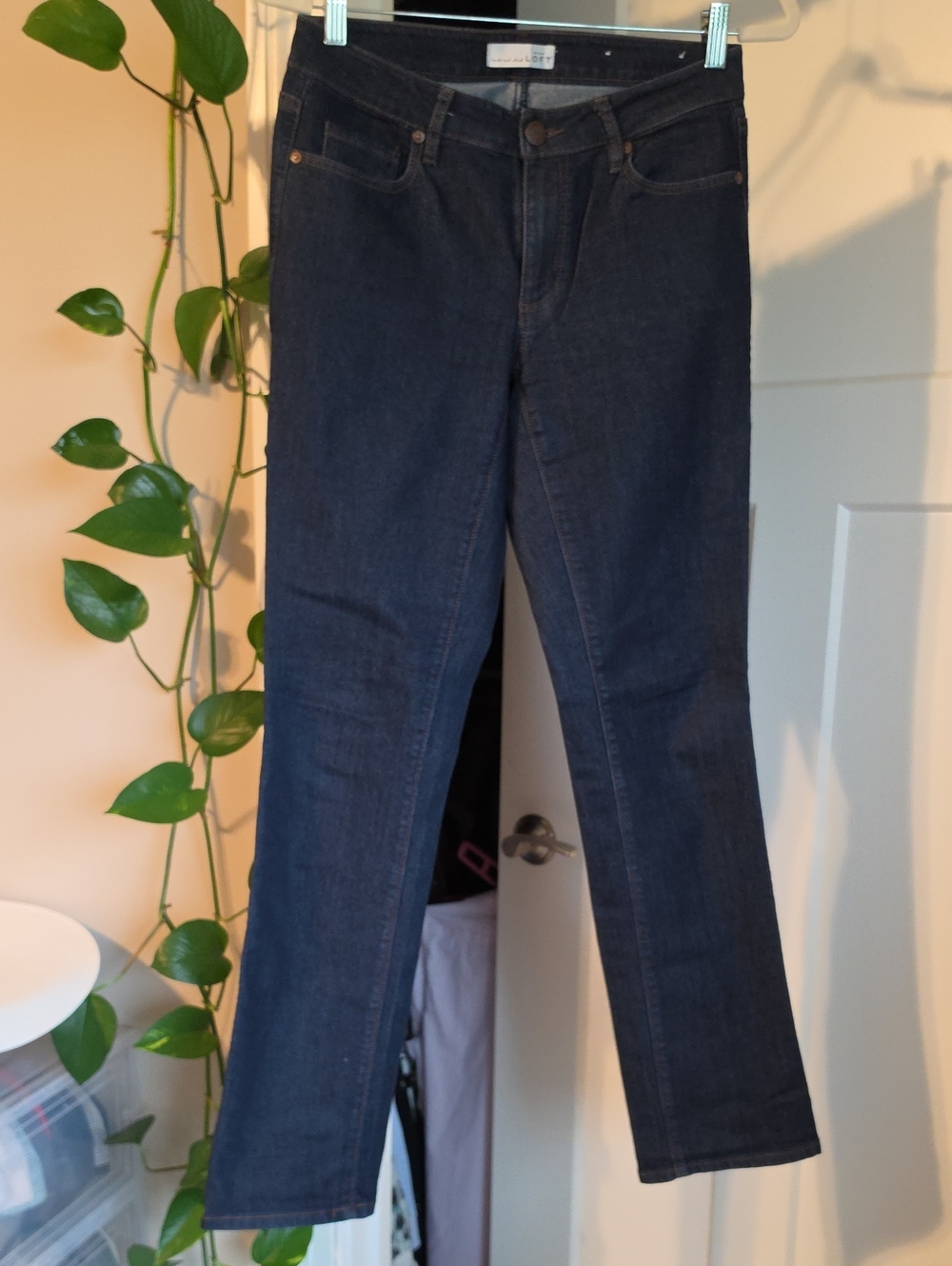 LOFT Dark Indigo Straight Leg Jeans
